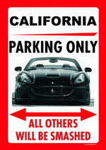 CALIFORNIA PARKING ONLY